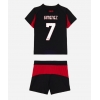 Camiseta AC Milan Santiago Gimenez #7 Primera Equipación Replica 2025-26 para niños mangas cortas (+ Pantalones cortos)